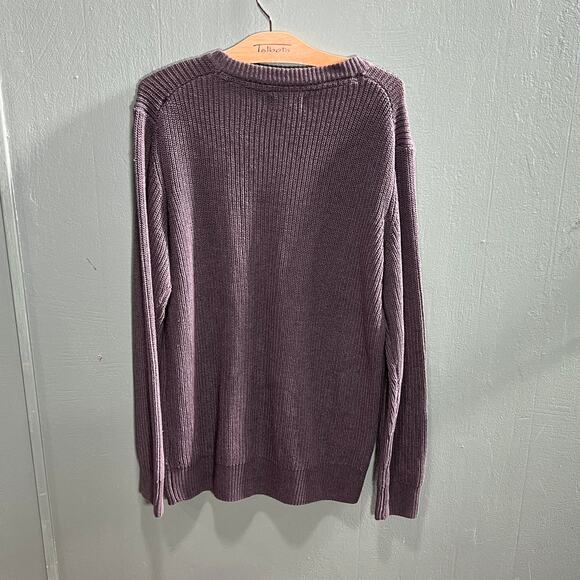 William Rast Men's Gray Ribbed Crewneck Sweater Size Large - Picture 4 of 8